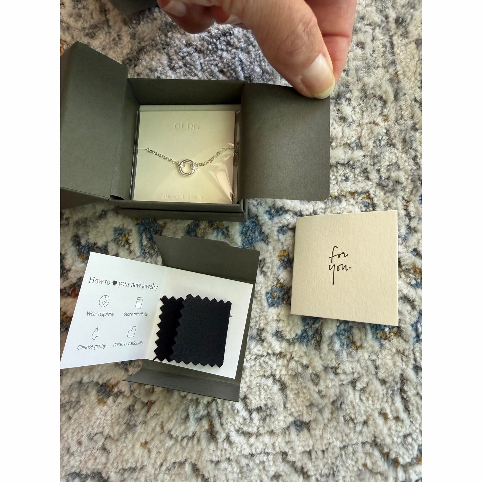 Gldn Charm Holder Dainty Sterling Silver Bracelet — image 4 of 4